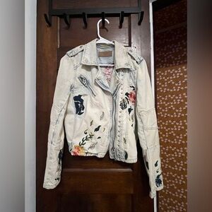 Super unique embroidered denim jacket